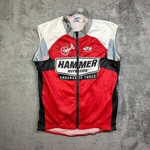 Voler USA Hammer Nutrition Cycling Jersey Vest Mens L Race Raglan Vortex Ripstop